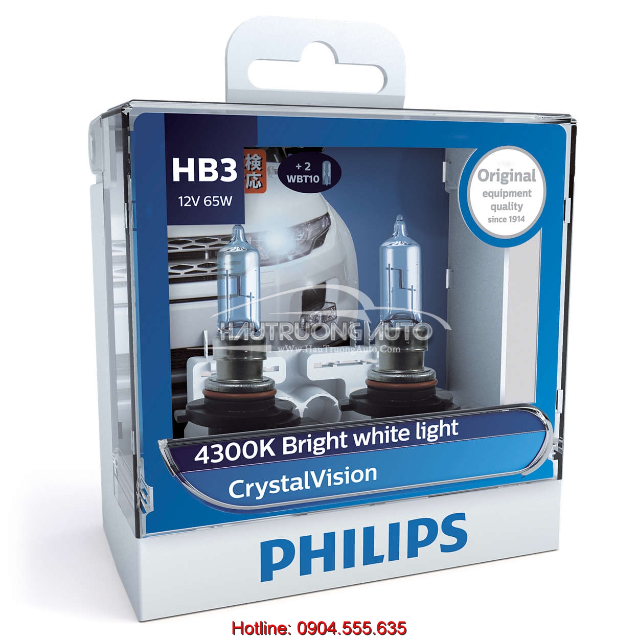 Bóng đèn pha HB3 Philips Crystal Vision