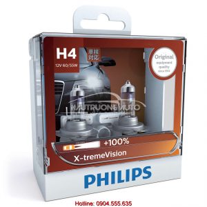 Bóng đèn tăng sáng 100% H4 Philips X-tremeVision